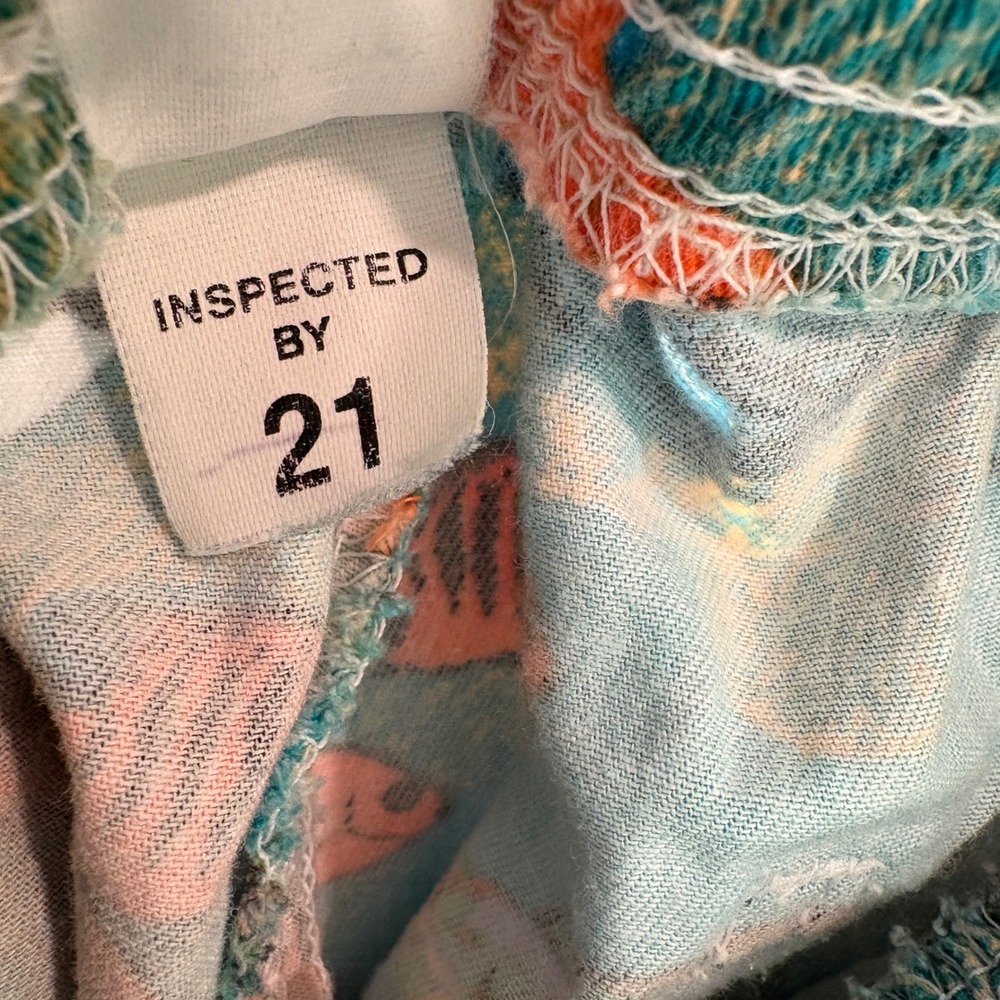 Unisex Vtg Chefwear Tropical Fish Print Baggy Pants Mens Small Made in USA 90s - Picture 6 of 12